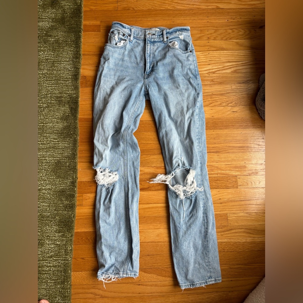 Abercrombie the 90s straight ultra high rise jeans